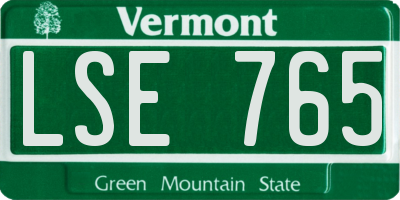 VT license plate LSE765