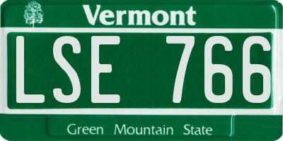 VT license plate LSE766