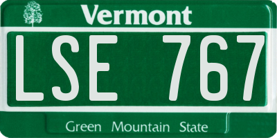 VT license plate LSE767