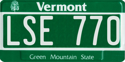 VT license plate LSE770