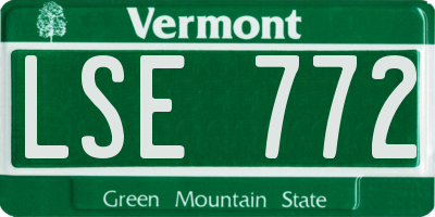 VT license plate LSE772