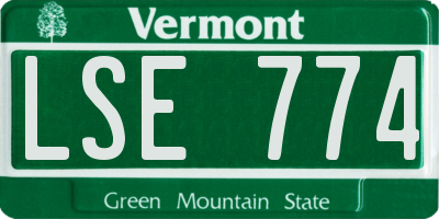 VT license plate LSE774