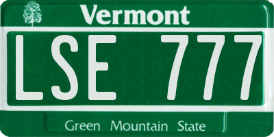 VT license plate LSE777