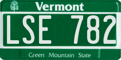 VT license plate LSE782