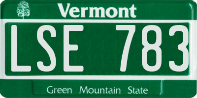VT license plate LSE783