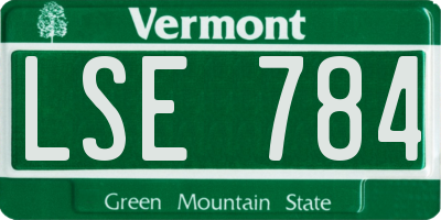 VT license plate LSE784