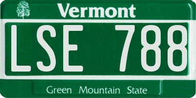 VT license plate LSE788