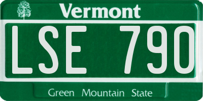 VT license plate LSE790