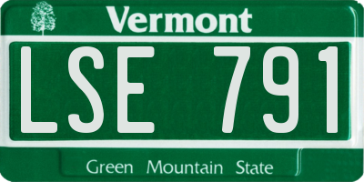 VT license plate LSE791