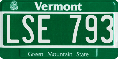 VT license plate LSE793