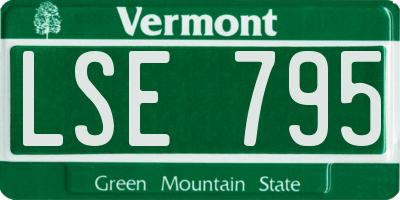 VT license plate LSE795