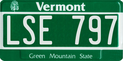 VT license plate LSE797