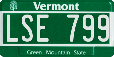 VT license plate LSE799