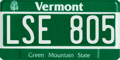 VT license plate LSE805