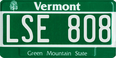VT license plate LSE808