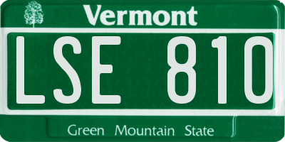 VT license plate LSE810