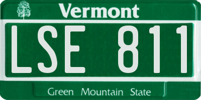 VT license plate LSE811