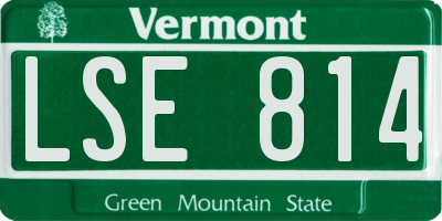 VT license plate LSE814