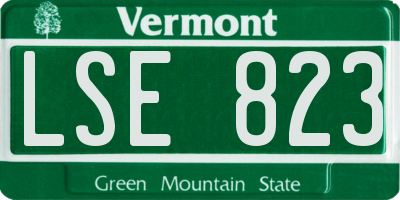 VT license plate LSE823