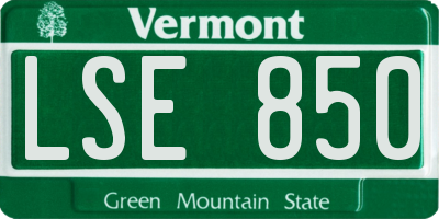 VT license plate LSE850