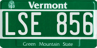 VT license plate LSE856