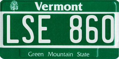 VT license plate LSE860