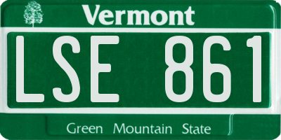 VT license plate LSE861