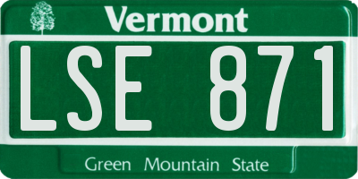 VT license plate LSE871