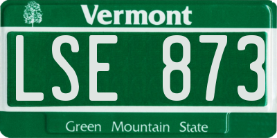 VT license plate LSE873
