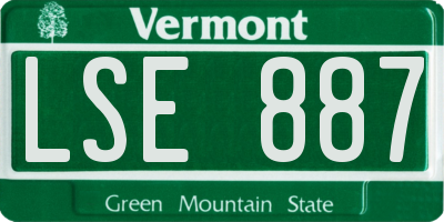 VT license plate LSE887