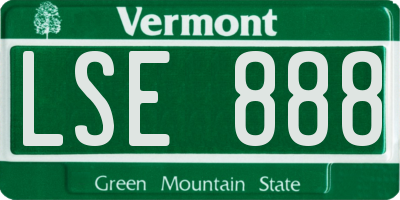 VT license plate LSE888