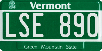VT license plate LSE890