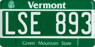 VT license plate LSE893