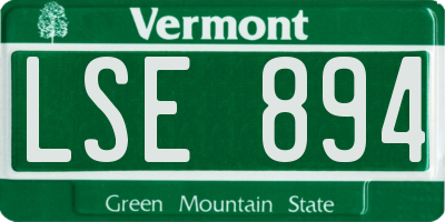 VT license plate LSE894