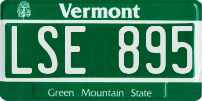 VT license plate LSE895