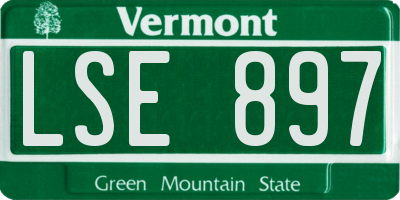VT license plate LSE897