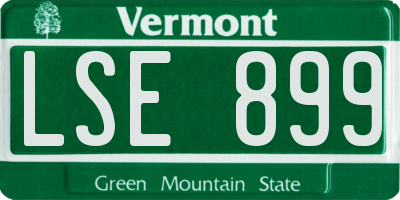 VT license plate LSE899