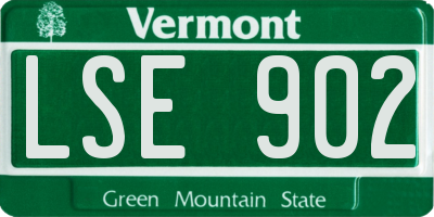 VT license plate LSE902