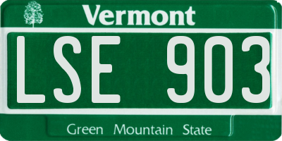 VT license plate LSE903