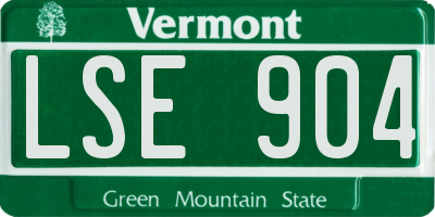 VT license plate LSE904
