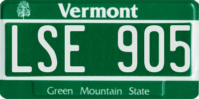 VT license plate LSE905