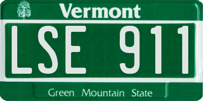 VT license plate LSE911