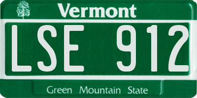 VT license plate LSE912