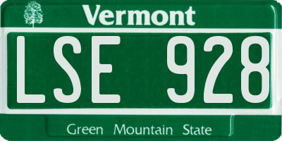 VT license plate LSE928