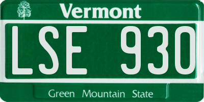 VT license plate LSE930
