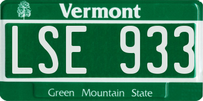 VT license plate LSE933