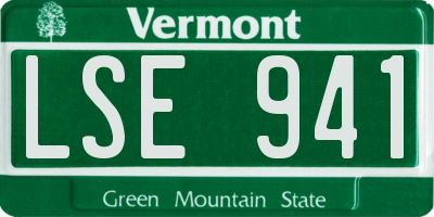 VT license plate LSE941