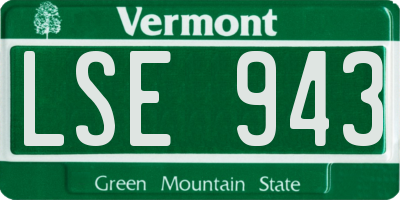 VT license plate LSE943