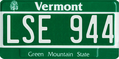 VT license plate LSE944