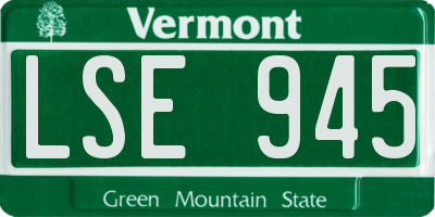 VT license plate LSE945